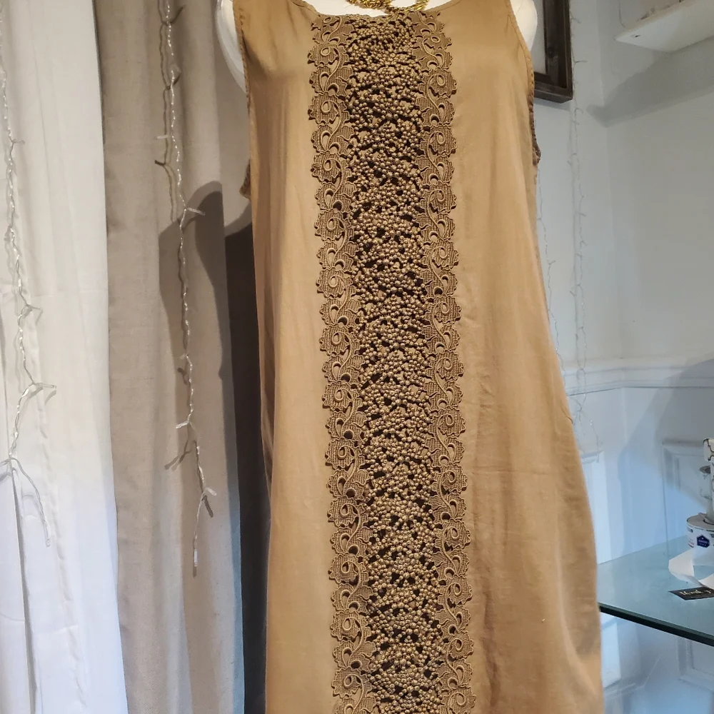 Reg $150 J. Crew Decorative embroidery cotton shift dress size M